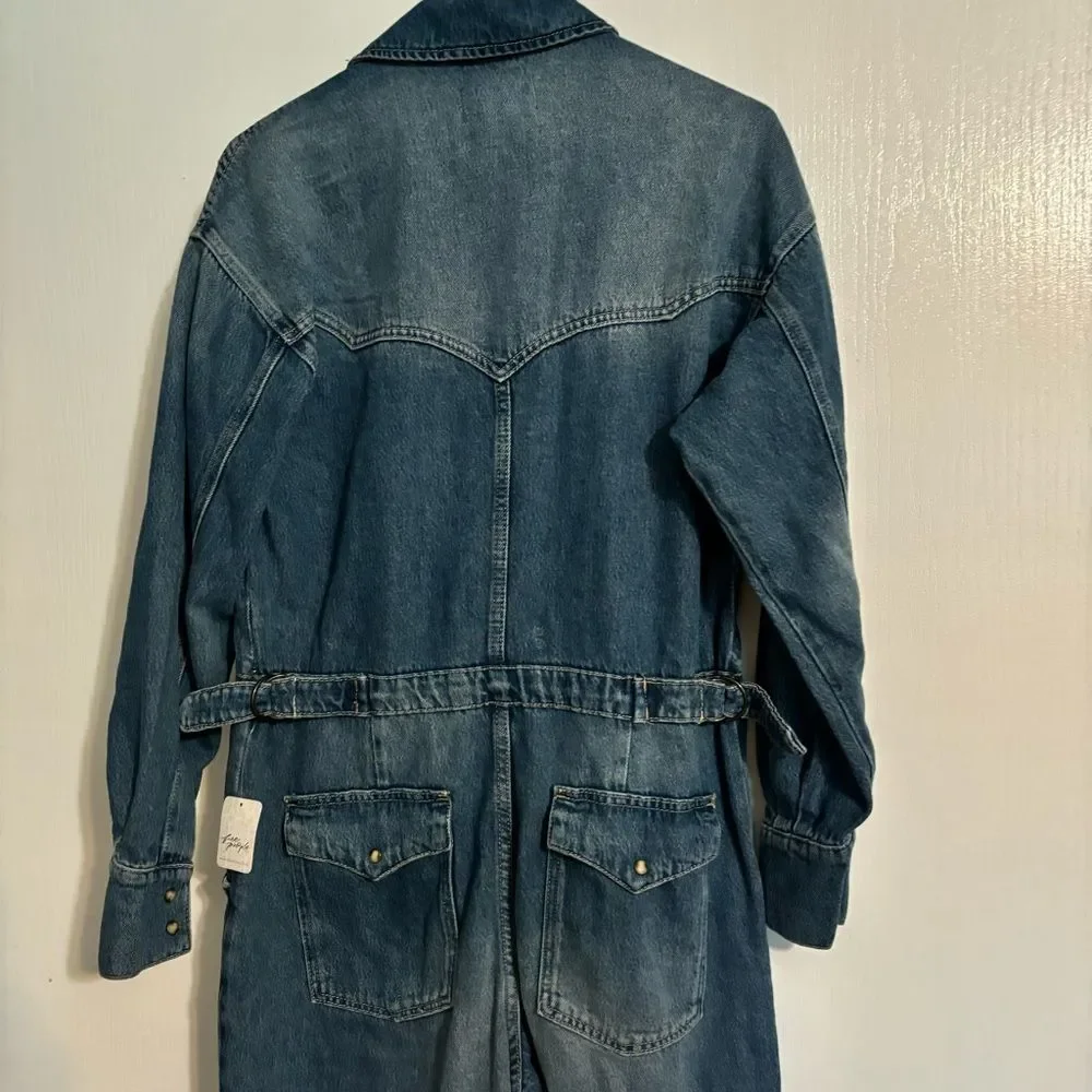 New Free People x Care FP Townes Jumpsuit in High Noon Size Small
